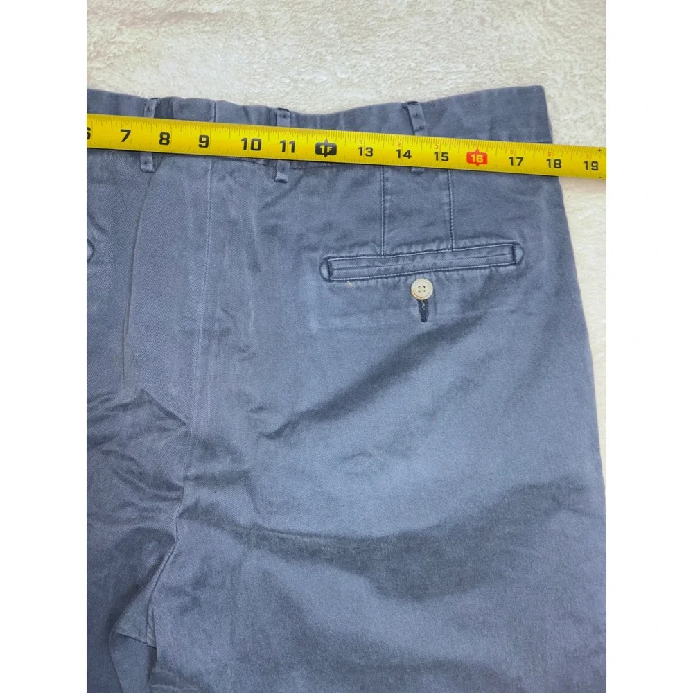 Peter Millar Mens Navy Blue Flat Front Chino Shorts Size 36 MCOB31